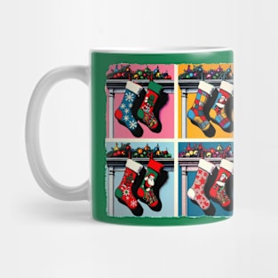 Stocking Spectacle: Pop Art’s Yuletide Wonder - Classic Christmas Mug